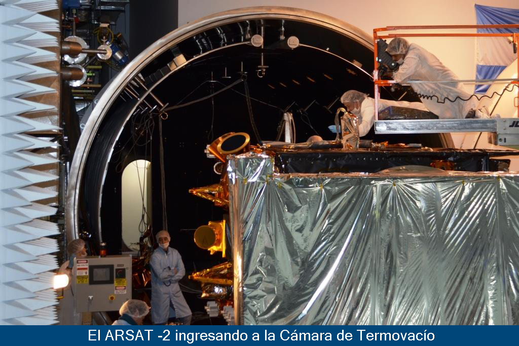 Han comenzado las pruebas y mediciones del satélite argentino ARSAT-2 en CEATSA